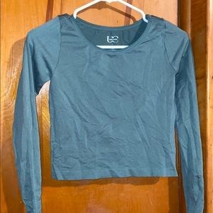 green long sleeve top